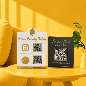 Custom QR Menu Stand